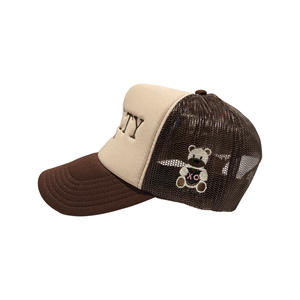 Trucker Hat - RoyaltyByKing "Cream & Brown"