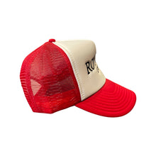 Load image into Gallery viewer, Trucker Hat - RoyaltyByKing &quot;Red &amp; White&quot;